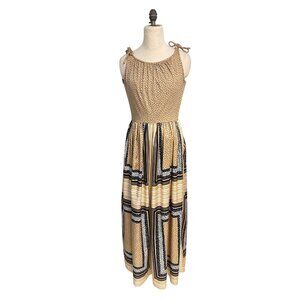 Vintage Nardis of Dallas Maxi Dress Sleeveless Tie Shoulder Small  6